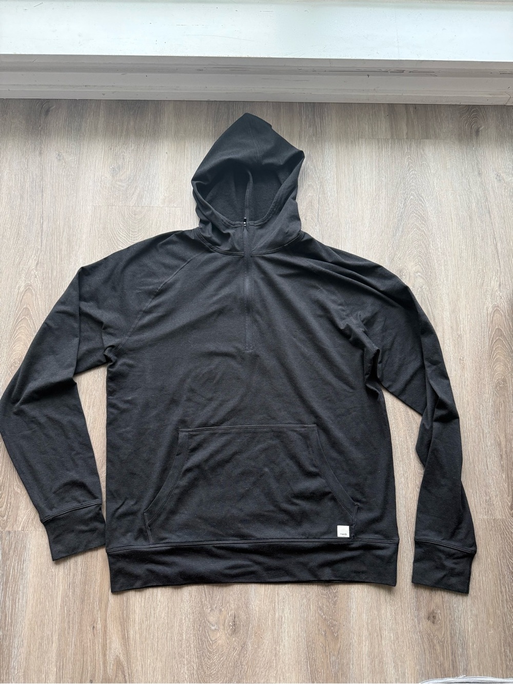 Vuori Black Men's Half-Zip Hooded Pullover